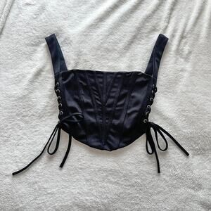 Black corset top with